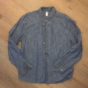 Alternative Apparel L Chambray Btn Down Like New